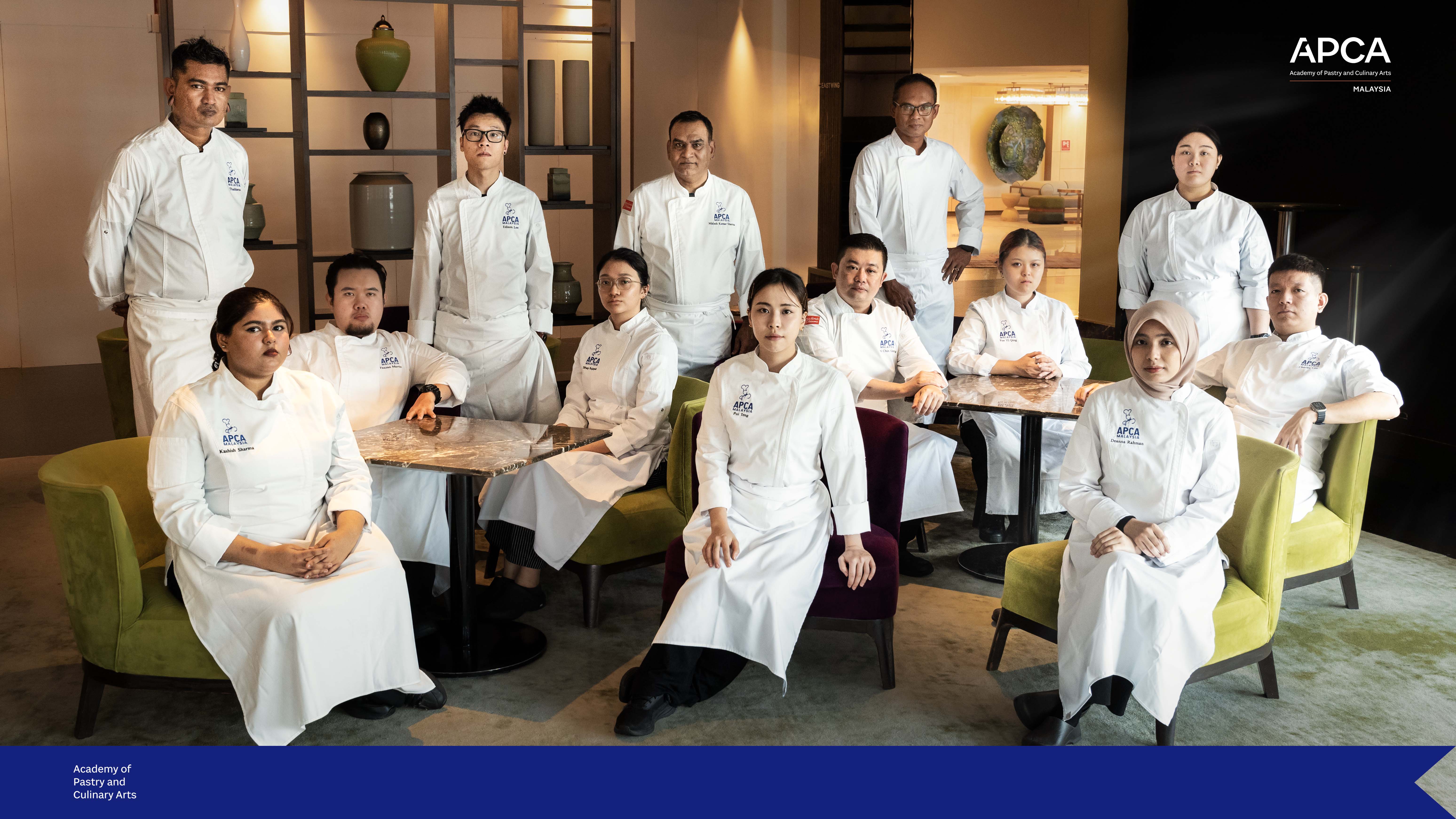 Students learning culinary skills